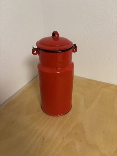Vintage emaille milchkanne - milchkanne, rot