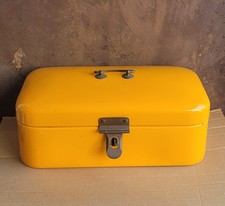 Alter Brotkasten Emaille gelb