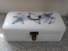 Antik Emaille Brotkasten Art