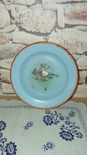 Emaille kinderteller antik - emaille,