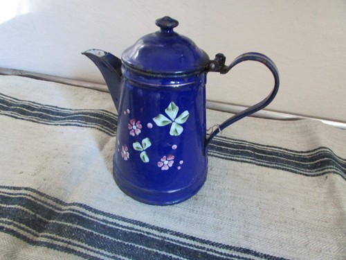 Antike emaille kaffee kanne - antike,
