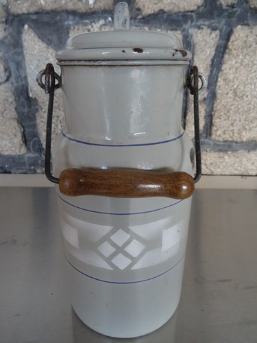 Antike milchkanne emaille mit - antike,
