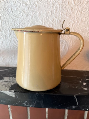 Antike emaille milchkännchen - emaille,