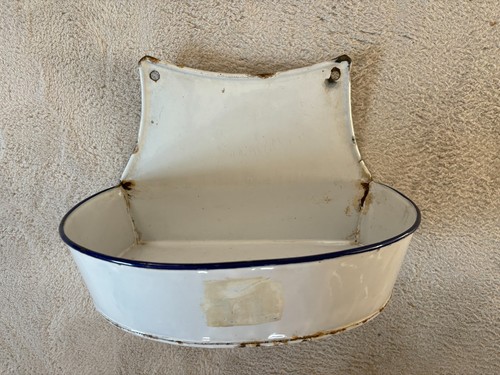 Alte emaillierte schale becken - alte,