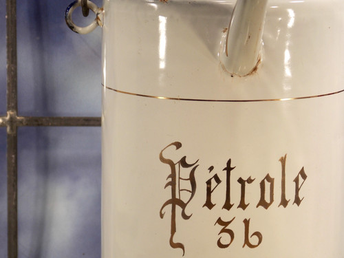 Antike petroleum kanne metall - antike,